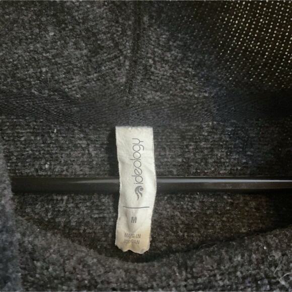 Ideology Sweater Women's Size M Charcoal Gray Cowl Neck Active Pullover - Picture 5 of 10